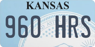 KS license plate 960HRS