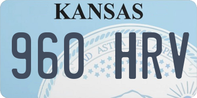 KS license plate 960HRV