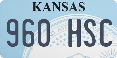 KS license plate 960HSC