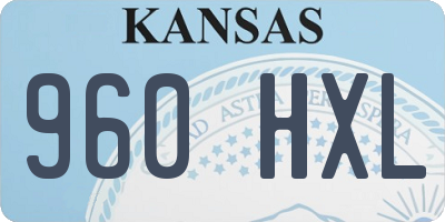 KS license plate 960HXL