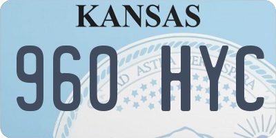 KS license plate 960HYC