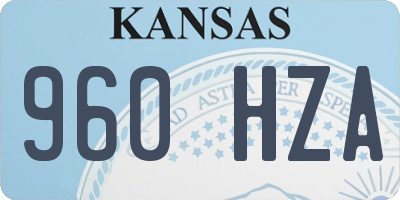 KS license plate 960HZA