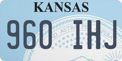 KS license plate 960IHJ
