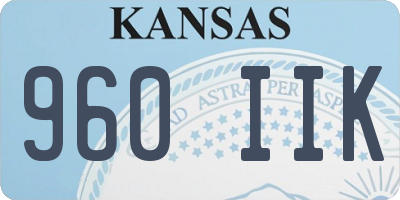 KS license plate 960IIK