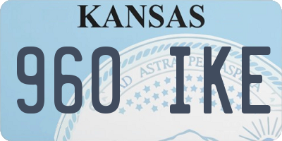 KS license plate 960IKE