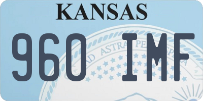 KS license plate 960IMF