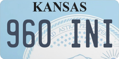 KS license plate 960INI