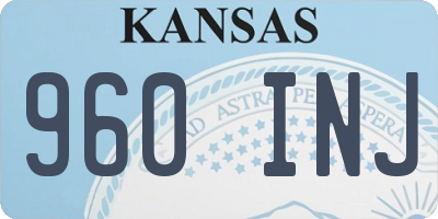 KS license plate 960INJ