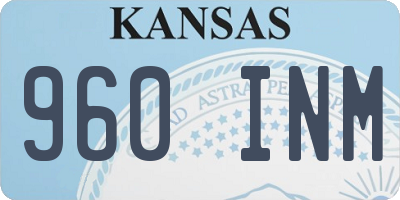 KS license plate 960INM