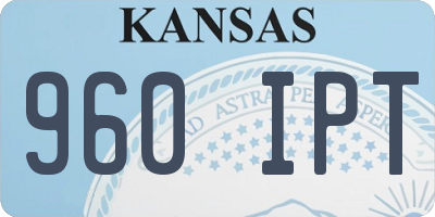 KS license plate 960IPT
