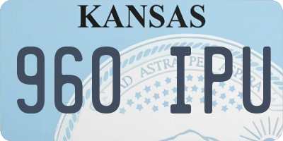KS license plate 960IPU