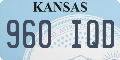KS license plate 960IQD