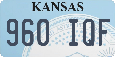 KS license plate 960IQF