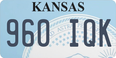 KS license plate 960IQK