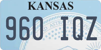 KS license plate 960IQZ