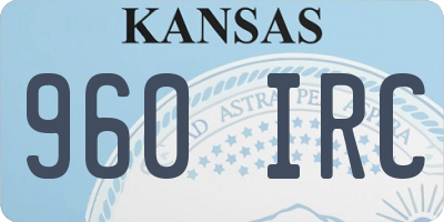 KS license plate 960IRC