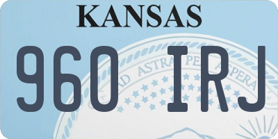KS license plate 960IRJ
