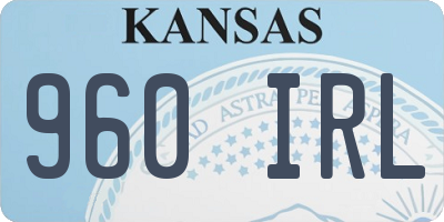 KS license plate 960IRL