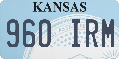 KS license plate 960IRM