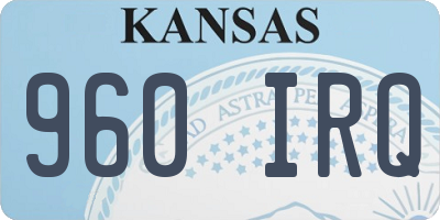 KS license plate 960IRQ