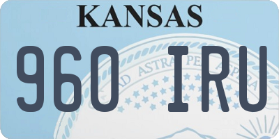 KS license plate 960IRU