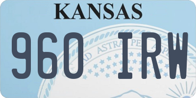 KS license plate 960IRW