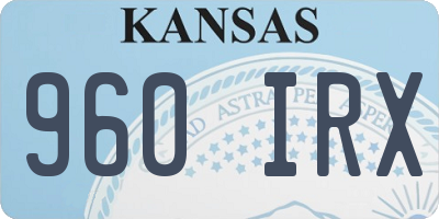 KS license plate 960IRX