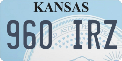 KS license plate 960IRZ