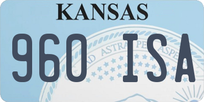 KS license plate 960ISA