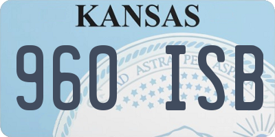 KS license plate 960ISB