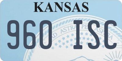 KS license plate 960ISC