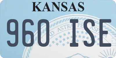 KS license plate 960ISE
