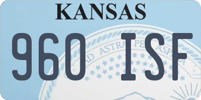 KS license plate 960ISF