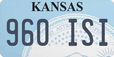 KS license plate 960ISI