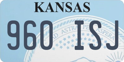 KS license plate 960ISJ