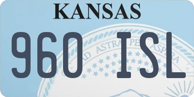 KS license plate 960ISL
