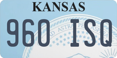 KS license plate 960ISQ