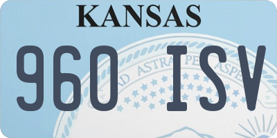 KS license plate 960ISV