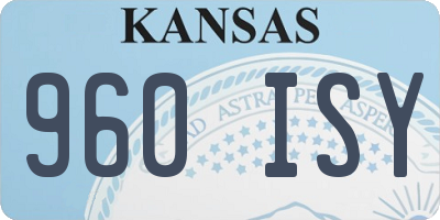 KS license plate 960ISY