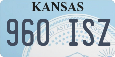 KS license plate 960ISZ