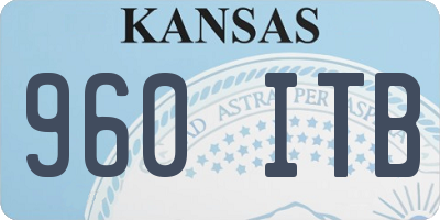 KS license plate 960ITB