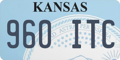 KS license plate 960ITC