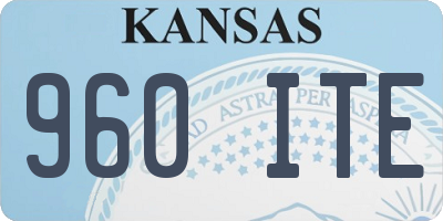 KS license plate 960ITE