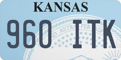 KS license plate 960ITK