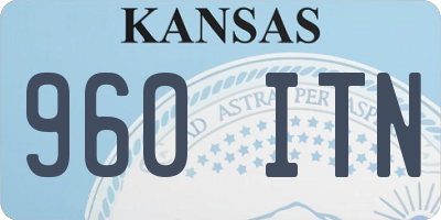 KS license plate 960ITN