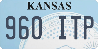 KS license plate 960ITP