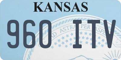 KS license plate 960ITV