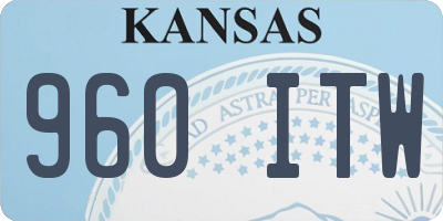KS license plate 960ITW