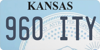 KS license plate 960ITY