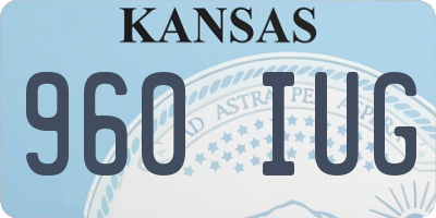 KS license plate 960IUG
